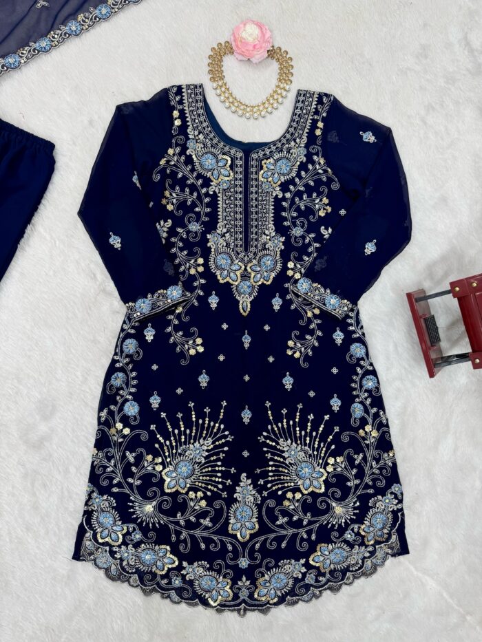 Sharara Set with Cutwork Kurta - Image 3