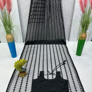 Black Cocktail Saree - Image 4