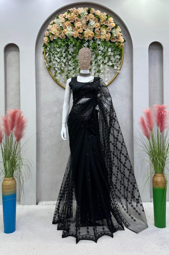 Black Cocktail Saree