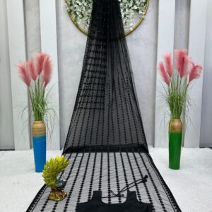 Black Cocktail Saree - Image 3
