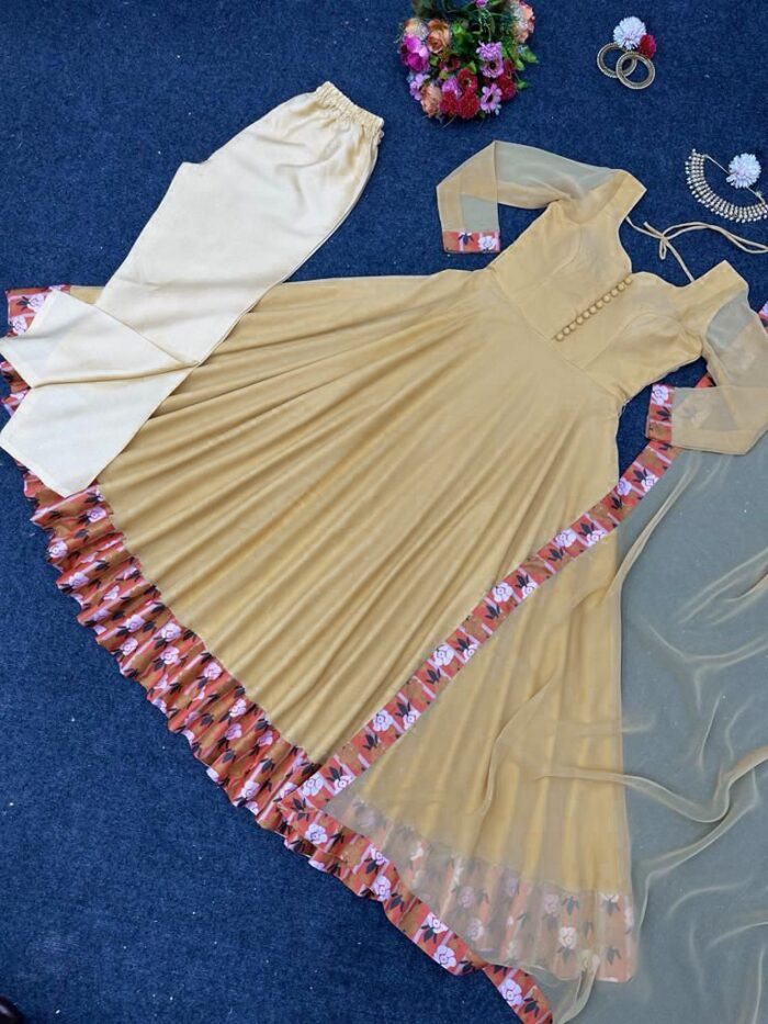 Basic and Beautiful Anarkali Set - Image 13