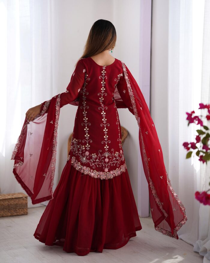Sharara Set with Cutwork Kurta - Image 10