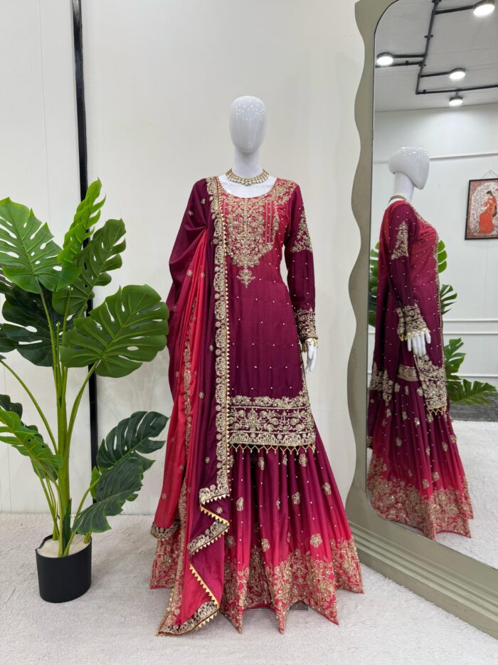Designer Sharara Set - Image 11