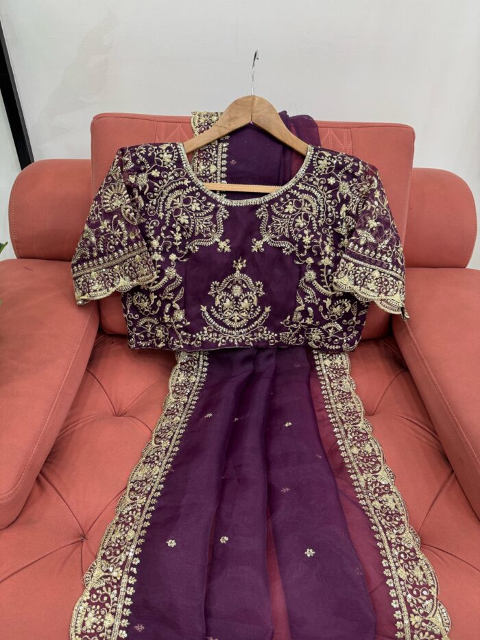 Designer Embroidered Saree - Image 9