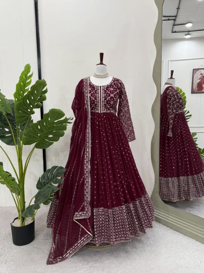 Bridal Anarkali with Dupatta - Image 2