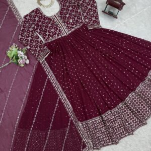 Bridal Anarkali with Dupatta - Image 5