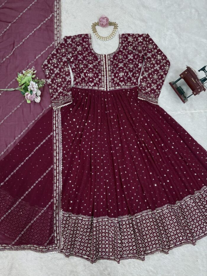 Bridal Anarkali with Dupatta - Image 8