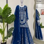 Designer Embroidered Sharara Set