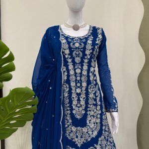 Designer Embroidered Sharara Set - Image 2