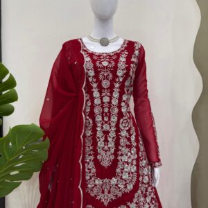 Designer Embroidered Sharara Set - Image 8
