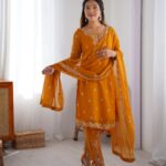 Embroidered Cut Work Kurta Set