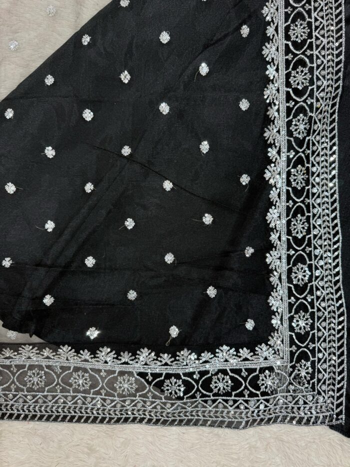 Classic Black Anarkali Set - Image 3