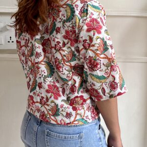 Floral Crop Shirt - Image 5