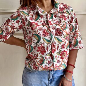 Floral Crop Shirt - Image 2