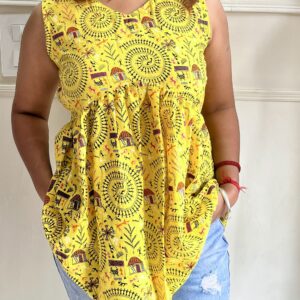 Short Flairy Sleeveless Kurti - Image 4