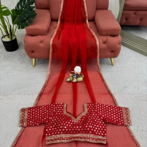 Designer but Decent Bridal Saree - Image 5