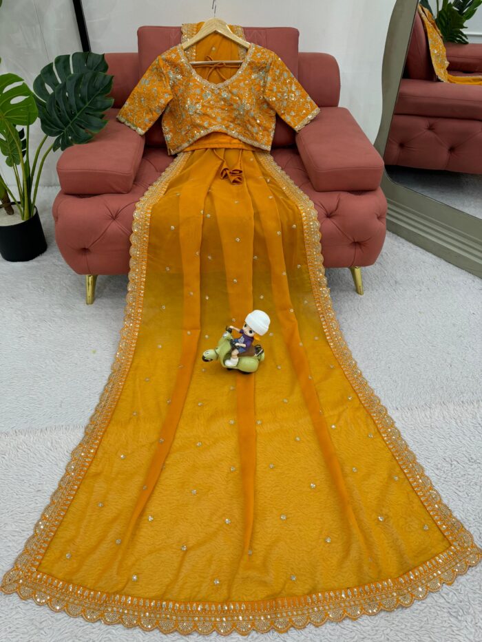 Bridal Wear Saree - Image 9