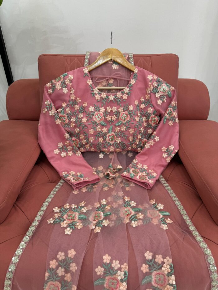 Designer Embroidered Saree - Image 4