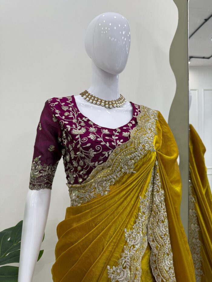 Designer Fendy Silk Saree - Image 3