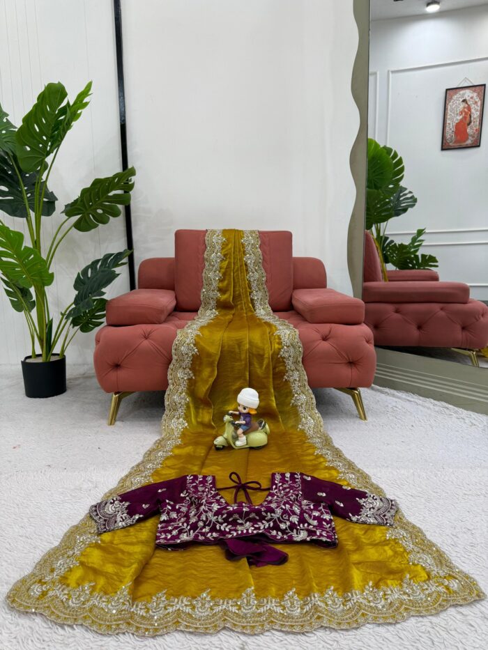 Designer Fendy Silk Saree - Image 6