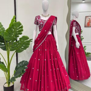 Designer Lehenga Saree - Image 2