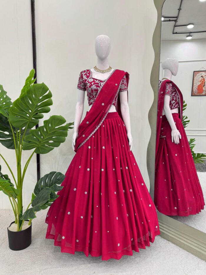 Designer Lehenga Saree - Image 2