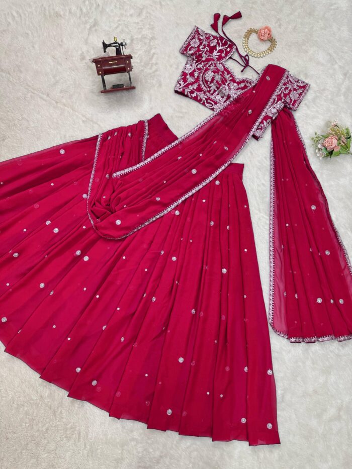 Designer Lehenga Saree - Image 3