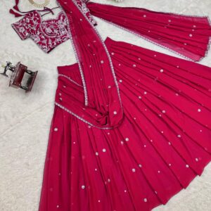 Designer Lehenga Saree - Image 4