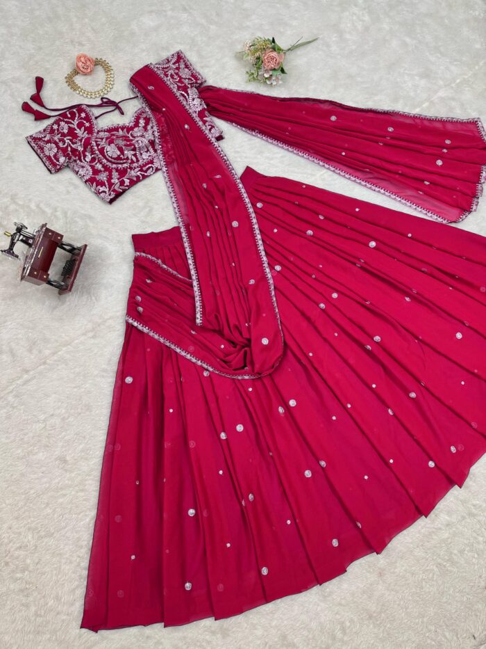 Designer Lehenga Saree - Image 4