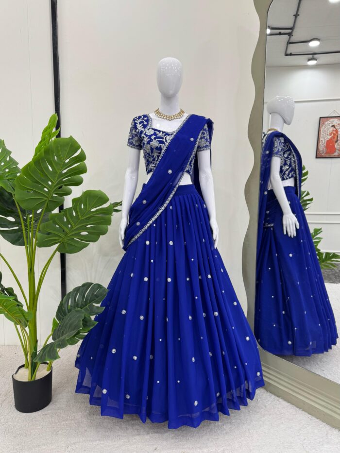 Designer Lehenga Saree - Image 11