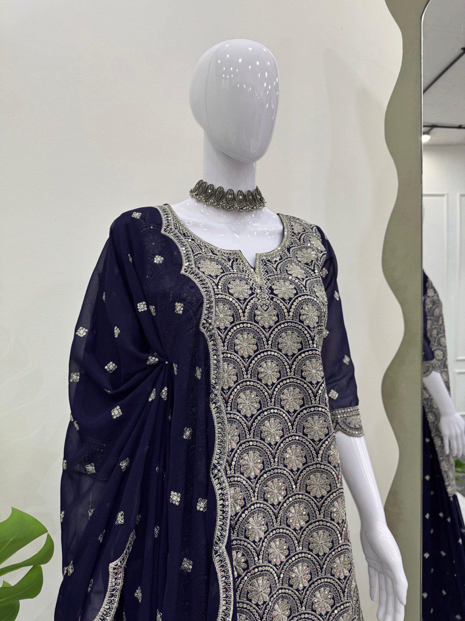 Designer Embroidered Sharara Set - Image 3