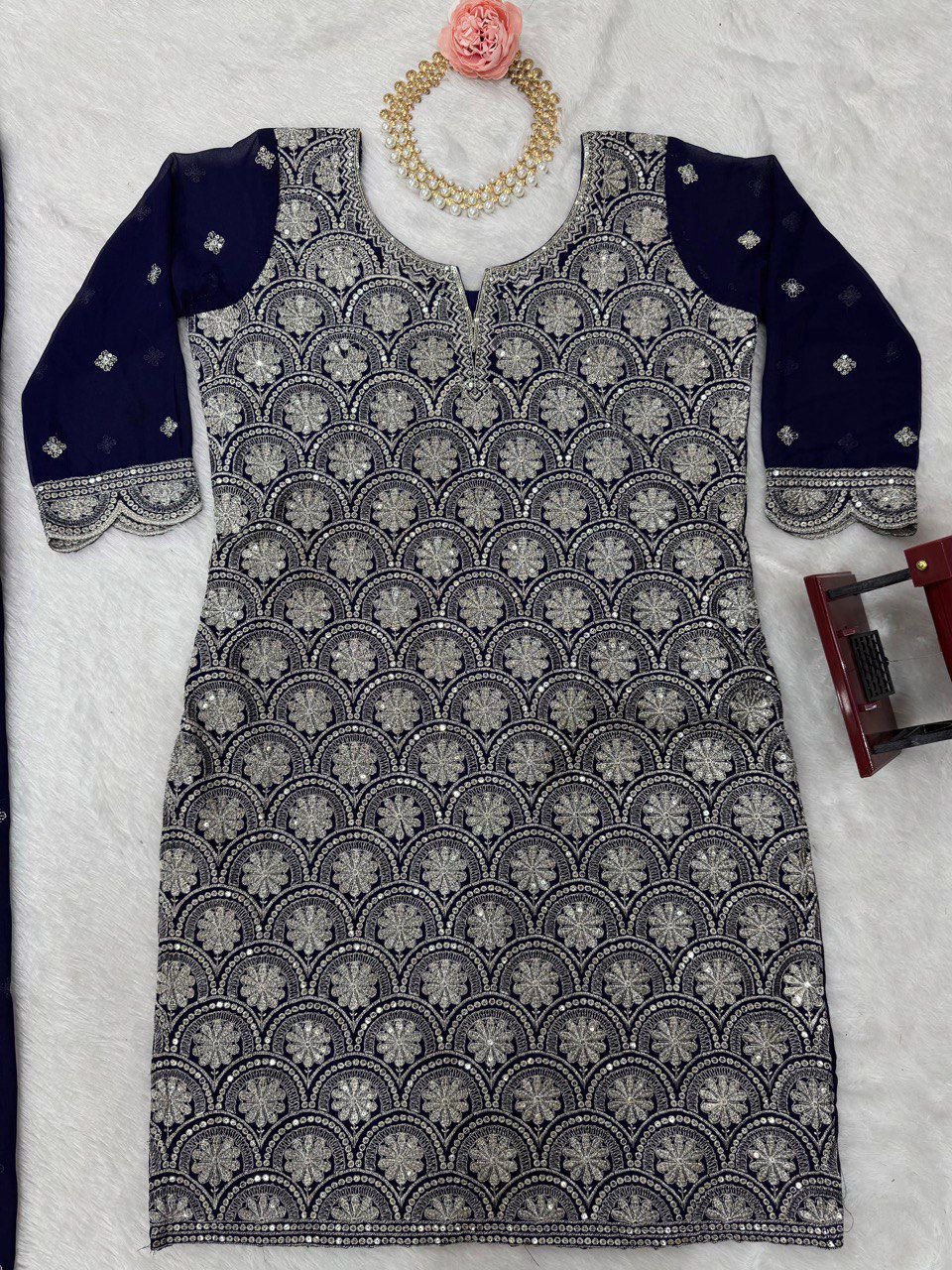 Designer Embroidered Sharara Set - Image 9