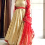 Upcycled Old Saree to a Decent Pleated Anarkali