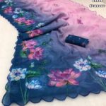 Soft Linen Floral Printed Saree