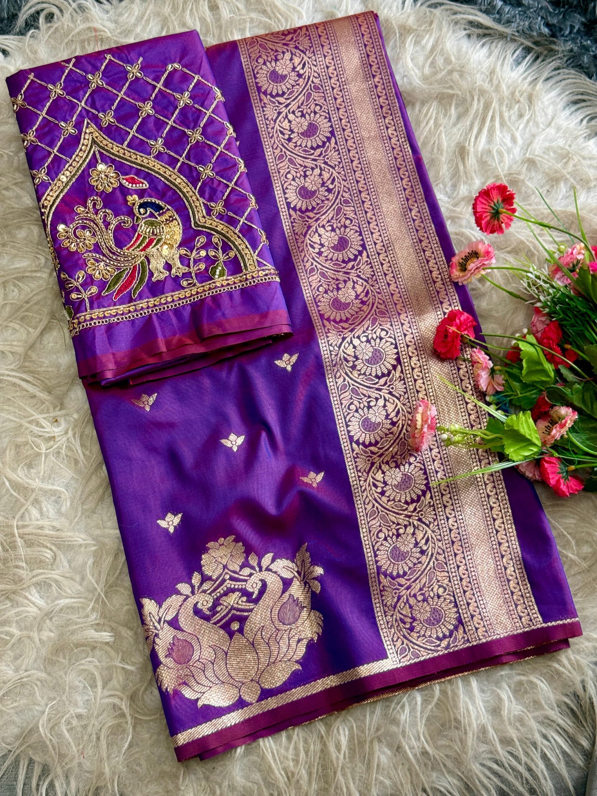 Rajlaxmi Paithani with Handwork Aari Work Blouse