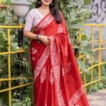 Chanderi Cotton Block Print Saree