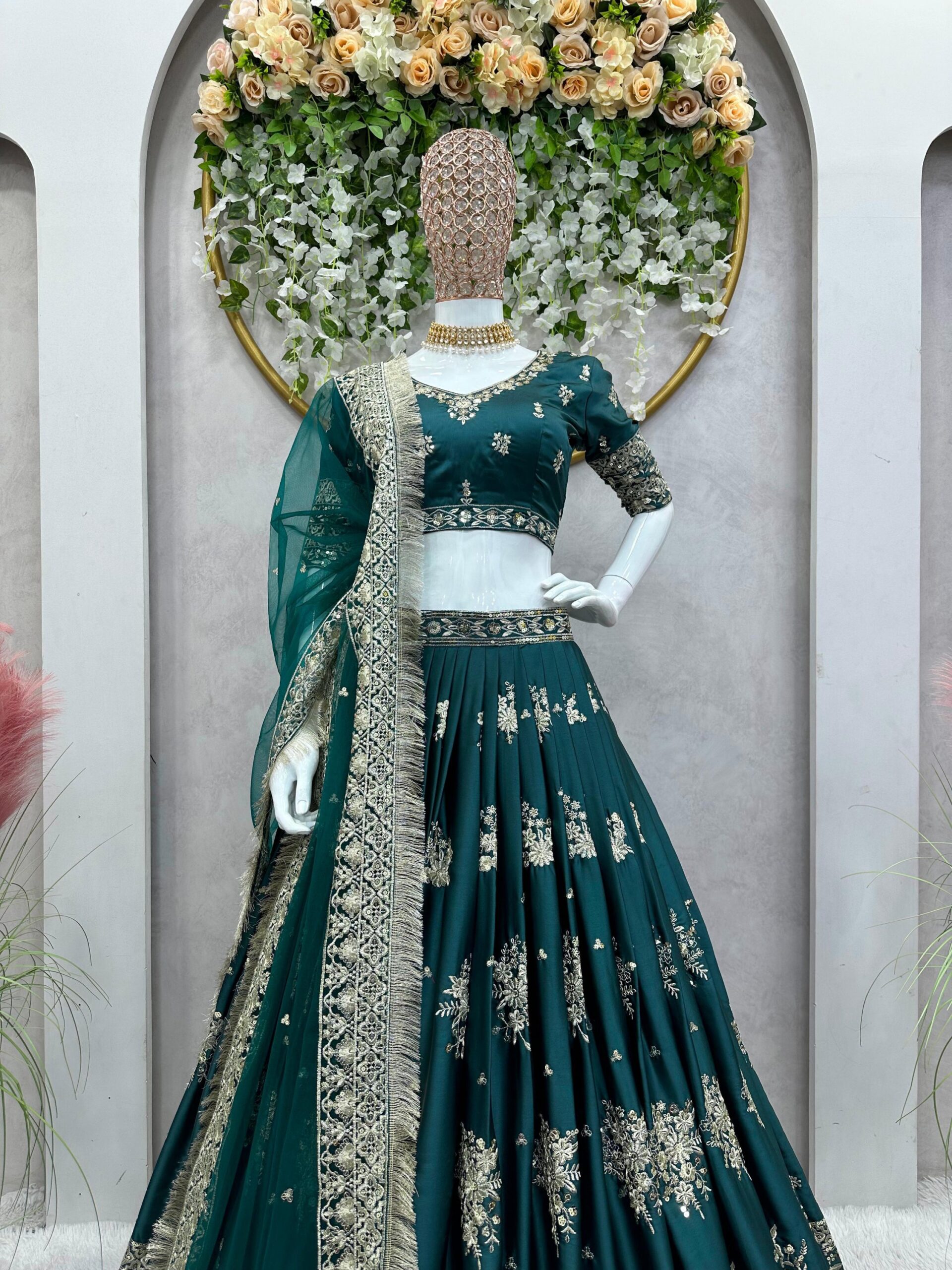 Designer Embroidered Lehenga Set - Image 3