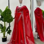 Bridal/Karwachauth Special Saree with Dupatta