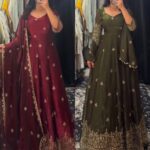 Designer Anarkali Set in Fendy Silk