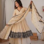 Thread Embroidery Anarkali Set