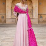 Sequins Work Anarkali Set
