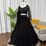 Cocktail Lehenga Set in Black