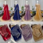 Sequins and Beads Work Saree