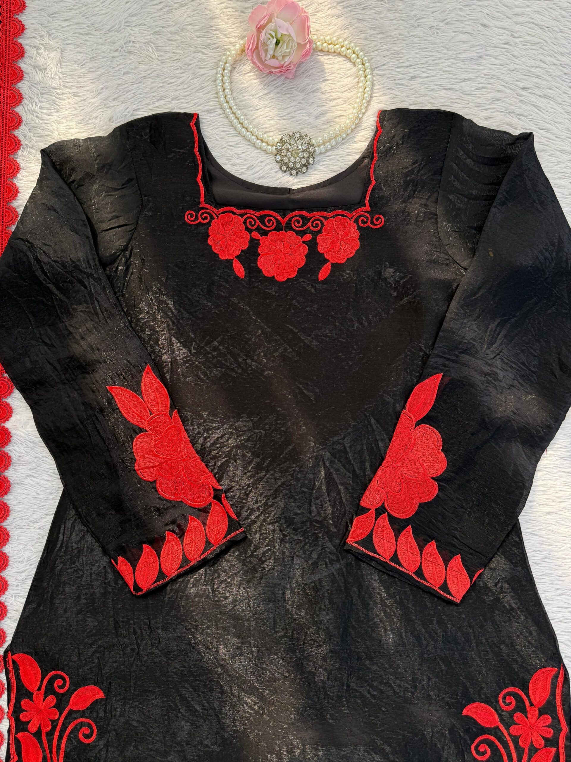 Thread Embroidered Palazzo Set - Image 22