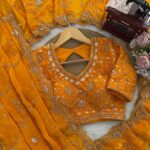 Beads Work Designer Saree