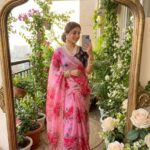 Handwork Floral Pink Saree