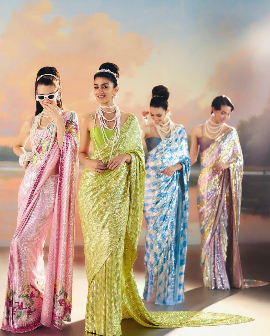 Manish Malhotra Inspired Sequins Saree