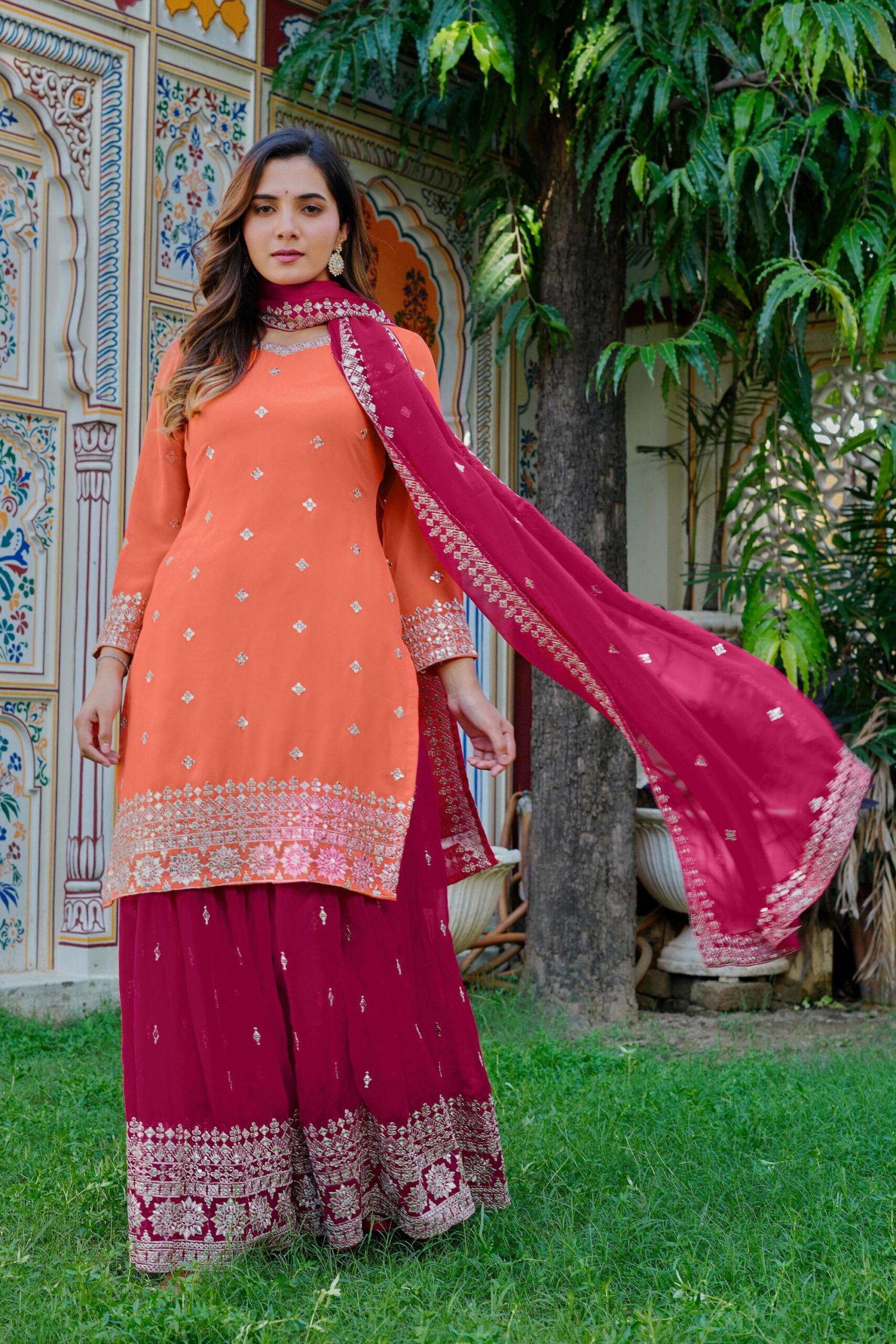 Designer Sharara Kurta Set - Image 3