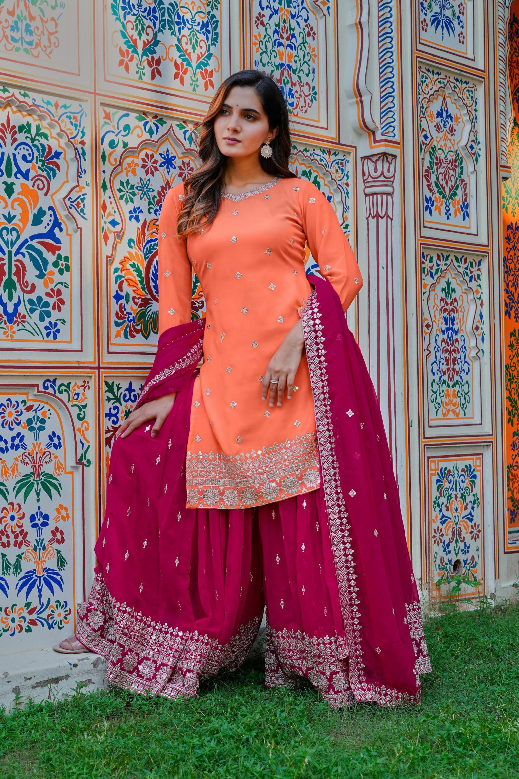 Designer Sharara Kurta Set