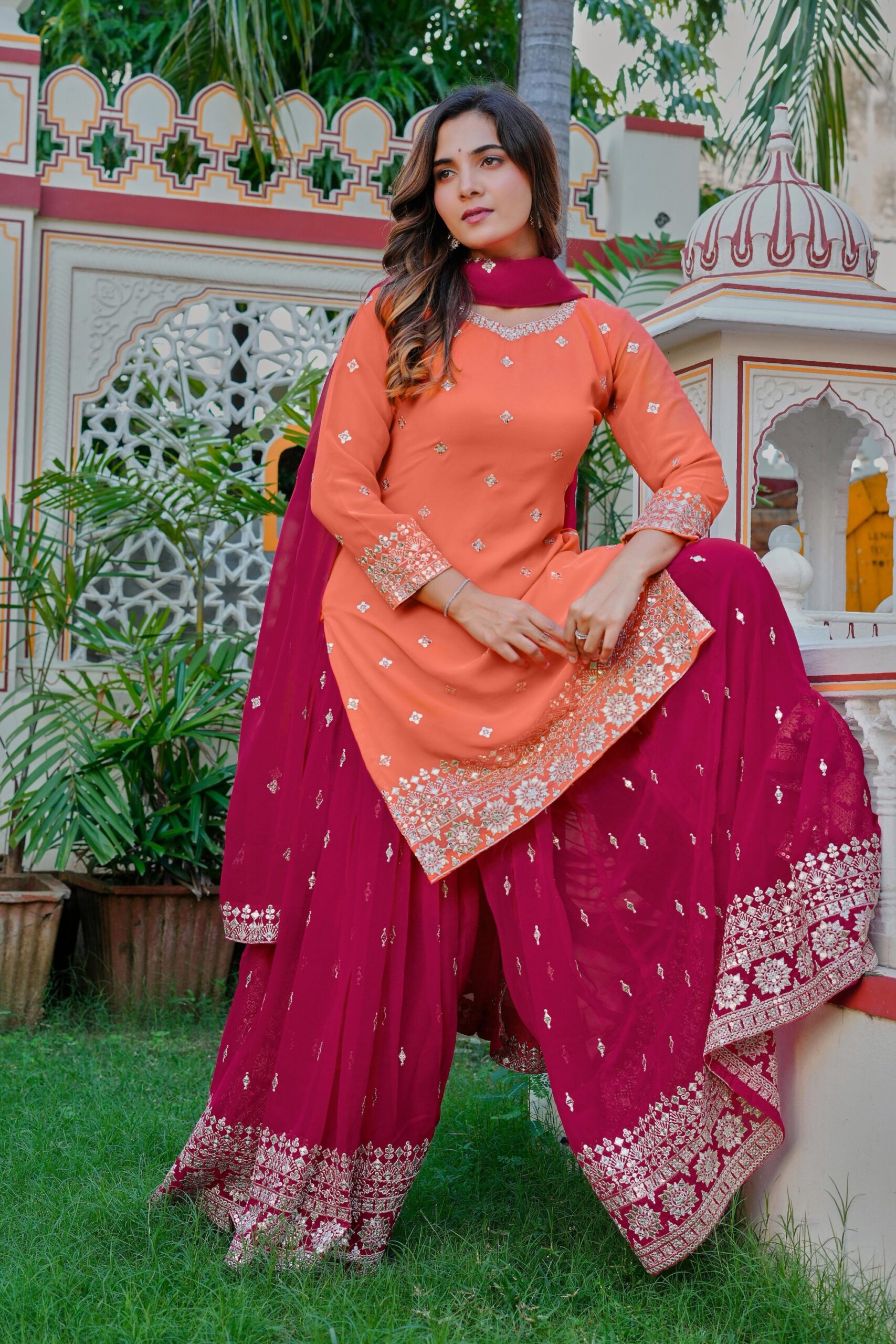 Designer Sharara Kurta Set - Image 4